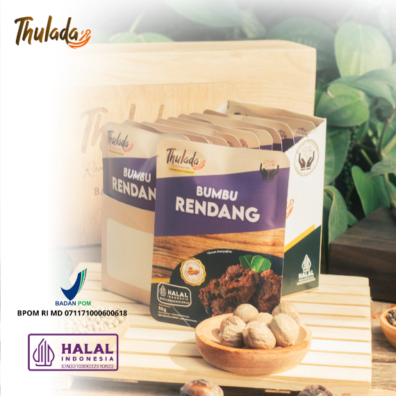 Thulada Rendang Spice Mix Sachet 50gr- Authentic Indonesian Spices Without Preservatives and MSG