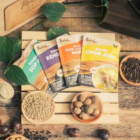 Thulada Rendang Spice Mix Sachet 50gr- Authentic Indonesian Spices Without Preservatives and MSG