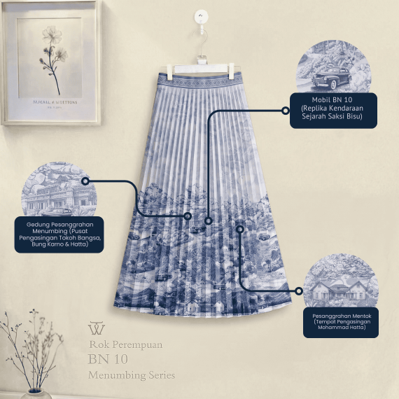 Women's Blouse from the Jejak Swatantra Series, Pangkalpinang Masterpiece Hijab, Skirt Pattern BN 10