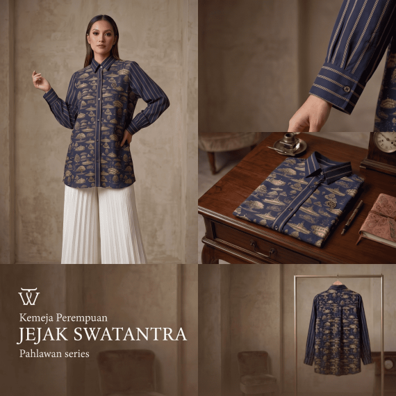 Women's Blouse from the Jejak Swatantra Series, Pangkalpinang Masterpiece Hijab, Skirt Pattern BN 10