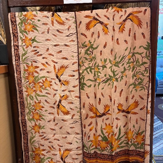 Enggang Manikam - Handcrafted Hand-Drawn Batik Fabric with Natural & Remasol Dyes