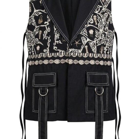 Ready To Wear (RTW) Vest Batik Papua - Black