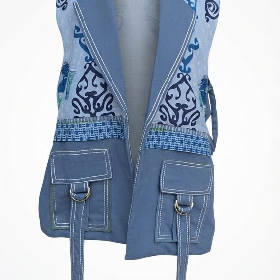 Ready To Wear (RTW) Vest Batik Papua - Black