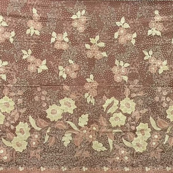 Batik Flower Brown Natural