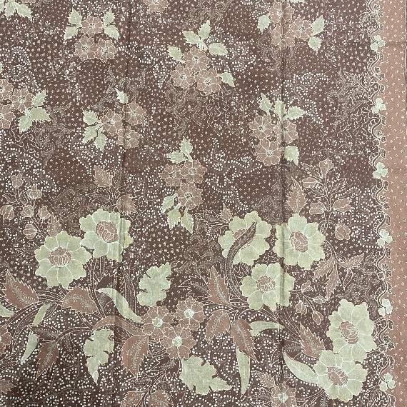 Batik Flower Brown Natural