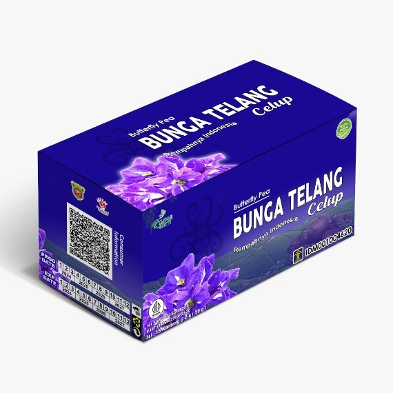 Dayak Onion (Bawang Dayak) Tea Bag, Rosella Flower Tea Bag, Butterfly Pea Flower Tea Bag