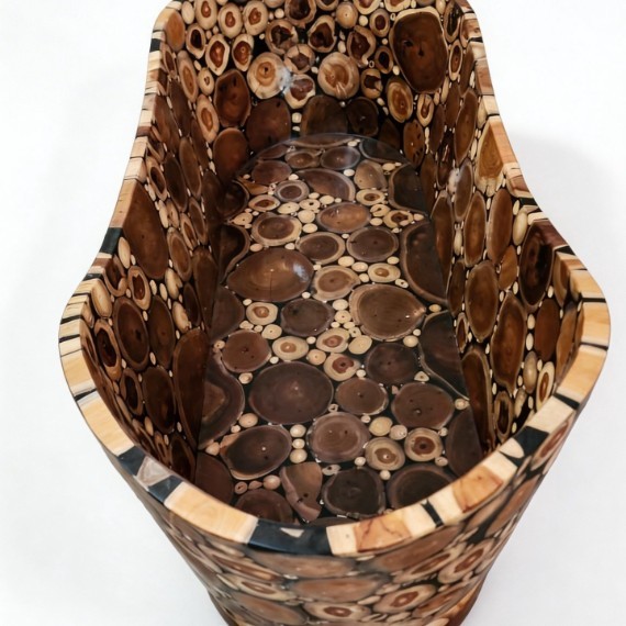 Resin Wood Coin Bathtub