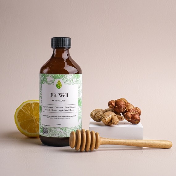 Herbaldoc - Fit Well (Herbal Remedy with Kencur, Ginger, Lemon, Turmeric, Cinnamon, etc)