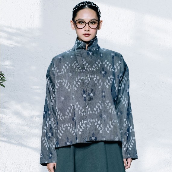 Premium Outer Crafted from Authentic Kelor Motif Tenun of Central Sulawesi, Indonesia