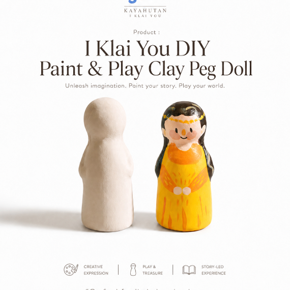 I Klai You DIY Painting Kit Clay Peg Doll