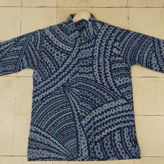 Natural Indigo-Dyed Cotton Shirt