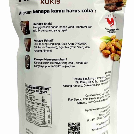 Royal Alexa Cookies - Oat Chocolate 180 Gram