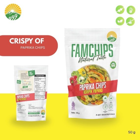 Famchips/Momchipz Paprika Chips 50 g, Bell Pepper Chips 50 g