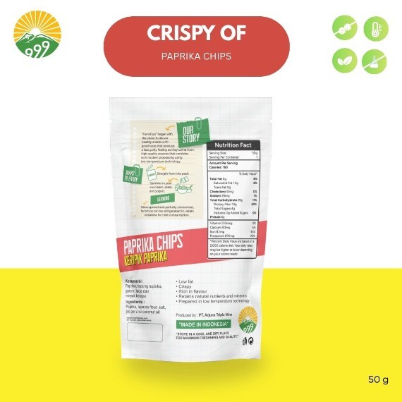Famchips/Momchipz Paprika Chips 50 g, Bell Pepper Chips 50 g