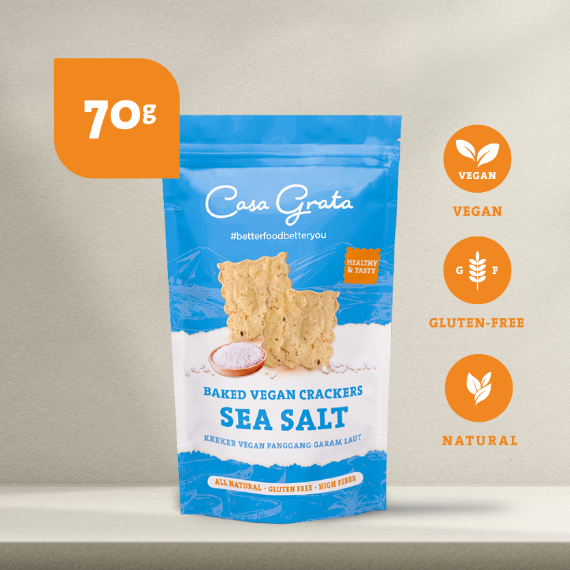 Sea Salt - Crackers by Casa Grata - Gluten Free & Vegan 70g