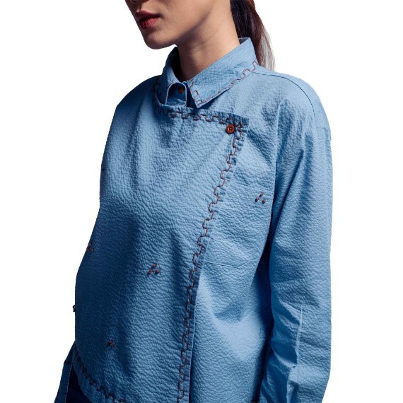 Dama Kara Senarai Janggan Sashiko Shirt