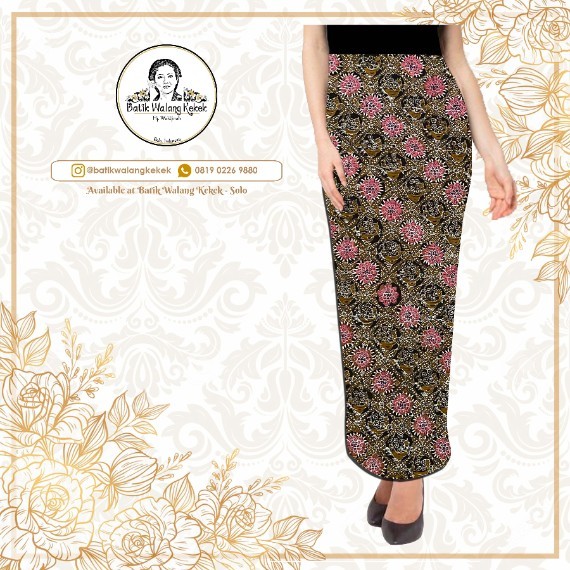 Hand-Drawn Batik Long Fabric - Gusti Putri Motif (+Shawl)