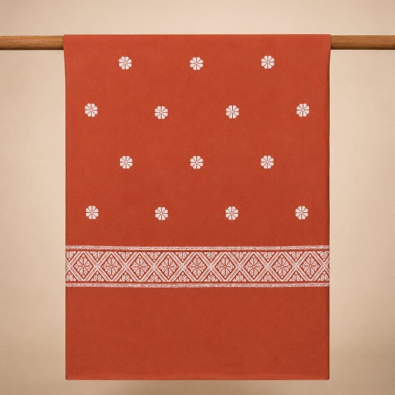 Bungong Jaroe Woven (Tenun) Cloth - Traditional Acehnese Textile with Elongated Motif