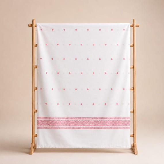 Bungong Jaroe Woven (Tenun) Cloth - Traditional Acehnese Textile with Elongated Motif