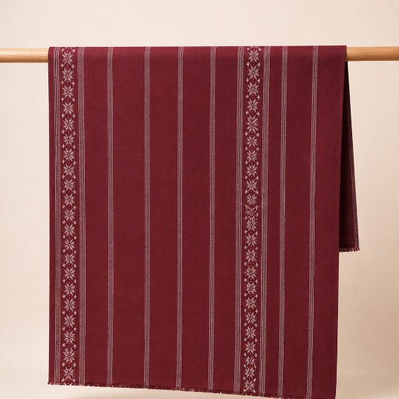 Bungong Jaroe Woven (Tenun) Cloth - Traditional Acehnese Textile with Elongated Motif